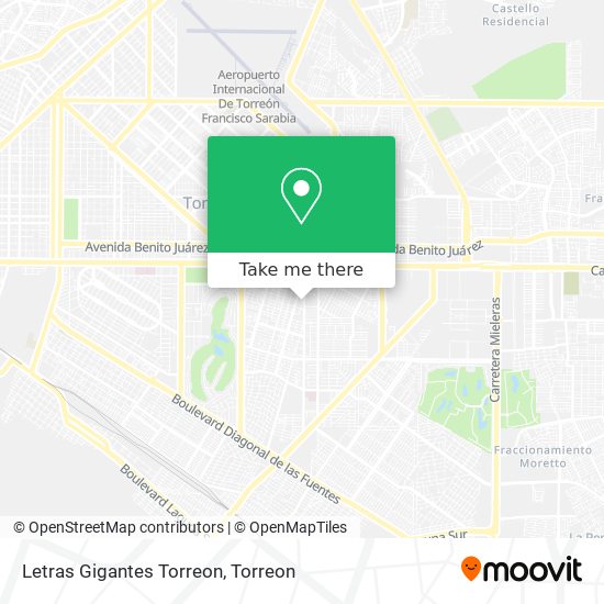 Mapa de Letras Gigantes Torreon