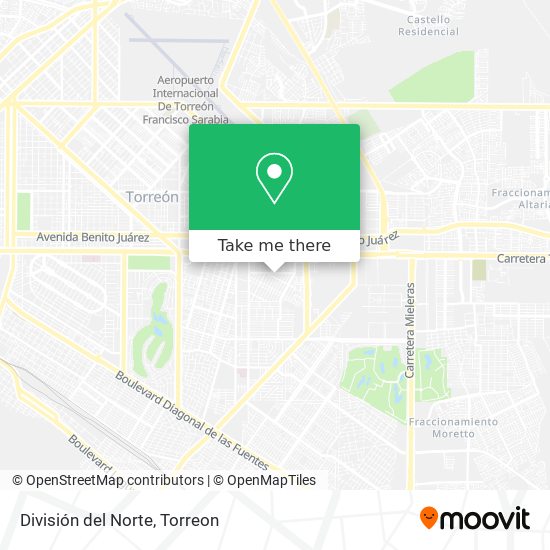División del Norte map