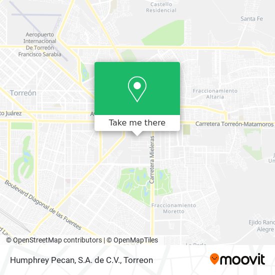 Mapa de Humphrey Pecan, S.A. de C.V.