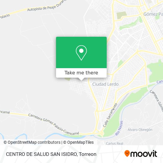 CENTRO DE SALUD SAN ISIDRO map