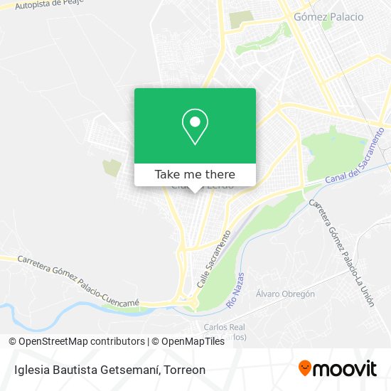 Mapa de Iglesia Bautista Getsemaní