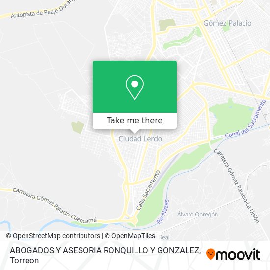 ABOGADOS Y ASESORIA RONQUILLO Y GONZALEZ map