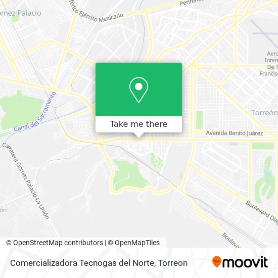 Mapa de Comercializadora Tecnogas del Norte