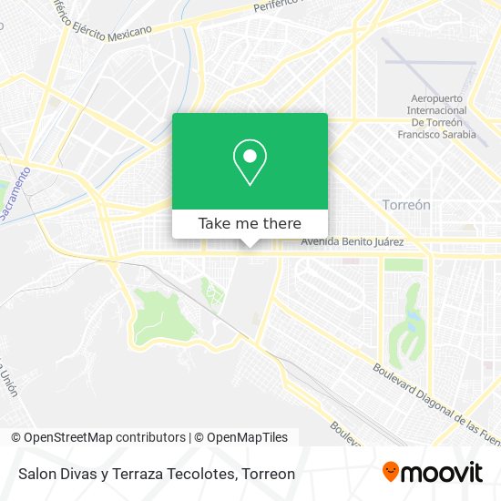 Salon Divas y Terraza Tecolotes map