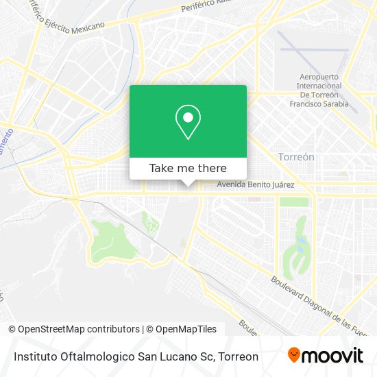 Instituto Oftalmologico San Lucano Sc map