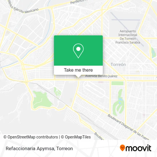 Mapa de Refaccionaria Apymsa