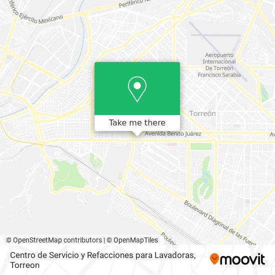 Centro de Servicio y Refacciones para Lavadoras map
