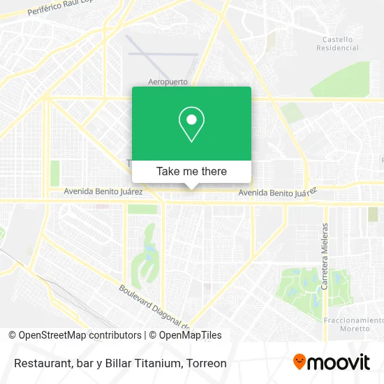 Restaurant, bar y Billar Titanium map