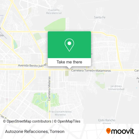Autozone Refacciones map