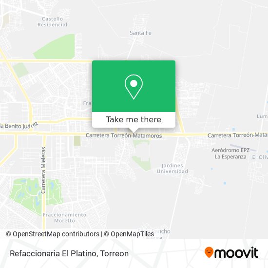 Refaccionaria El Platino map
