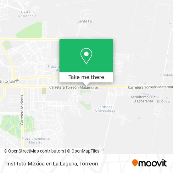 Mapa de Instituto Mexica en La Laguna