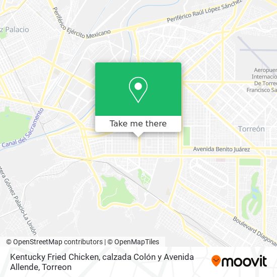 Kentucky Fried Chicken, calzada Colón y Avenida Allende map