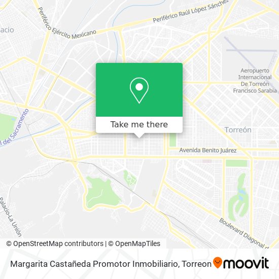 Mapa de Margarita Castañeda Promotor Inmobiliario