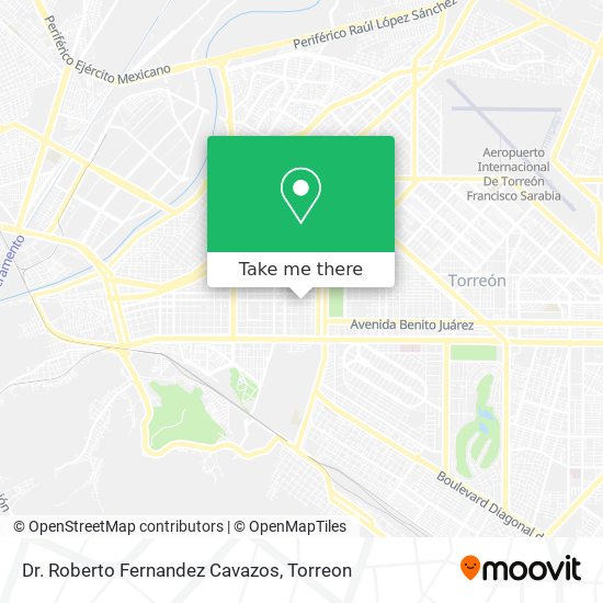 Dr. Roberto Fernandez Cavazos map