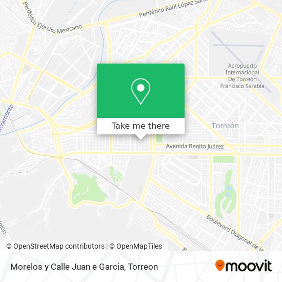 Mapa de Morelos y Calle Juan e Garcia