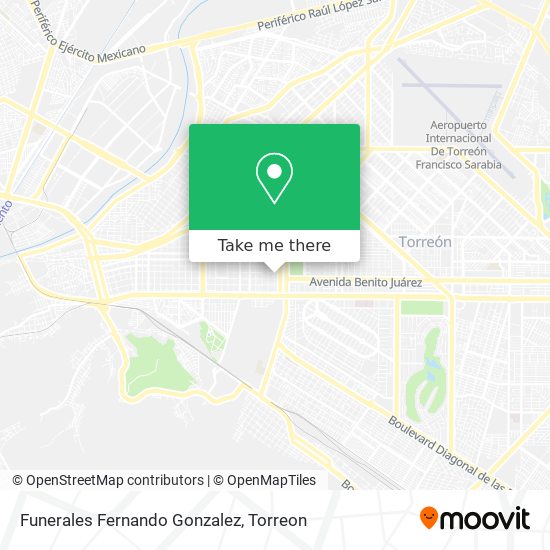 Funerales Fernando Gonzalez map