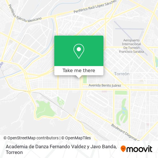 Academia de Danza Fernando Valdez y Javo Banda map