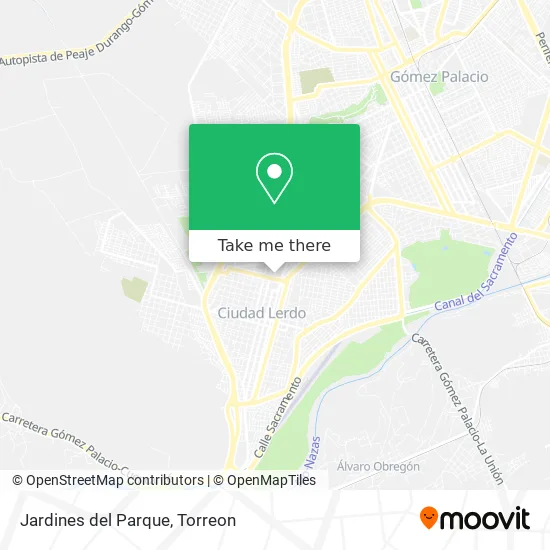 Jardines del Parque map