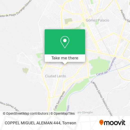COPPEL MIGUEL ALEMAN 444 map