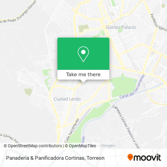 Panaderia & Panificadora Cortinas map
