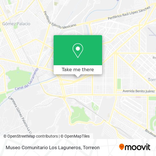 Museo Comunitario Los Laguneros map