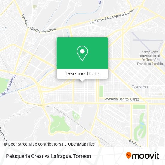 Mapa de Peluqueria Creativa Lafragua