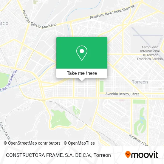 Mapa de CONSTRUCTORA FRAME, S.A. DE C.V.