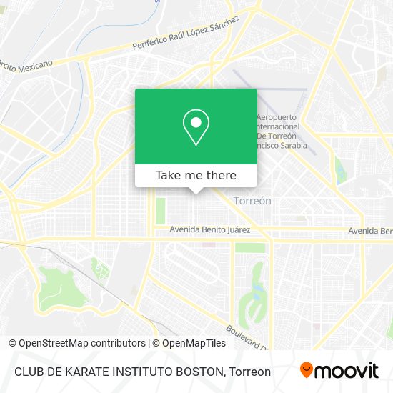 Mapa de CLUB DE KARATE INSTITUTO BOSTON