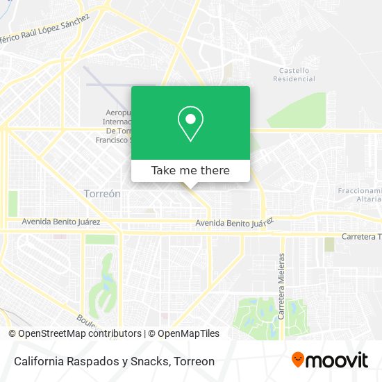 California Raspados y Snacks map