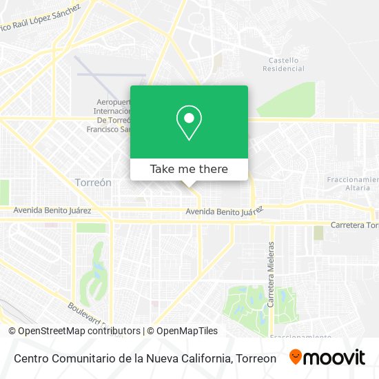 Centro Comunitario de la Nueva California map