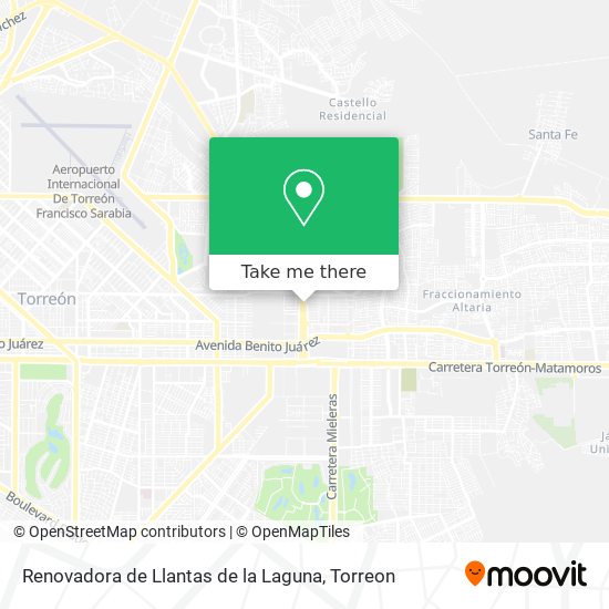 Mapa de Renovadora de Llantas de la Laguna