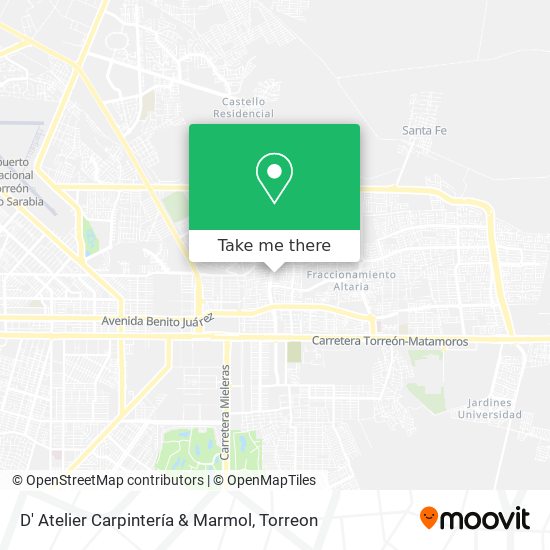 Mapa de D' Atelier Carpintería & Marmol