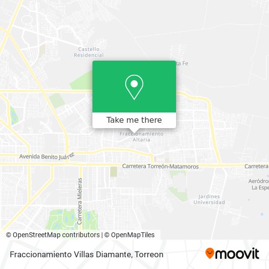 Mapa de Fraccionamiento Villas Diamante