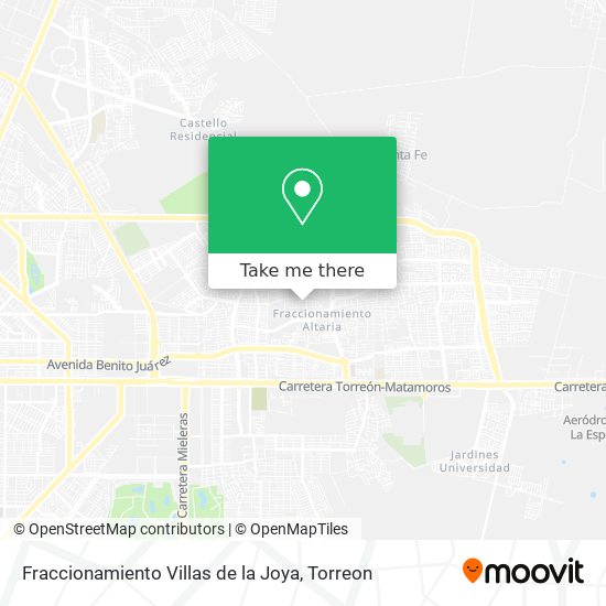 Fraccionamiento Villas de la Joya map