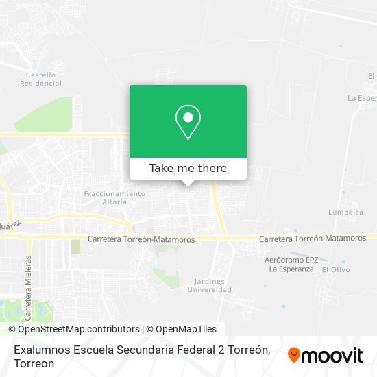 Exalumnos Escuela Secundaria Federal 2 Torreón map