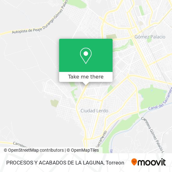 PROCESOS Y ACABADOS DE LA LAGUNA map