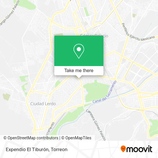 Expendio El Tiburón map