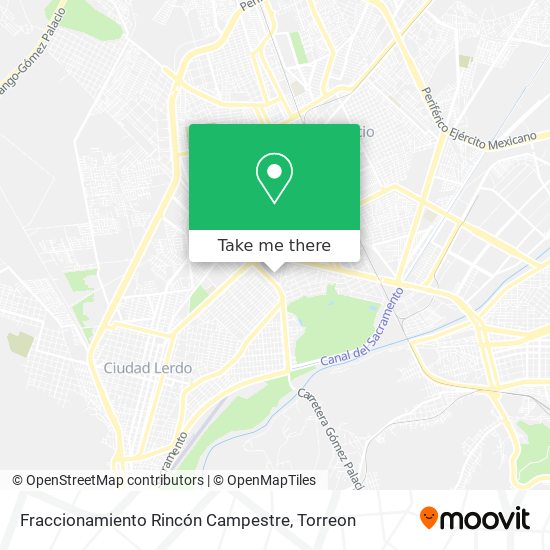 Fraccionamiento Rincón Campestre map