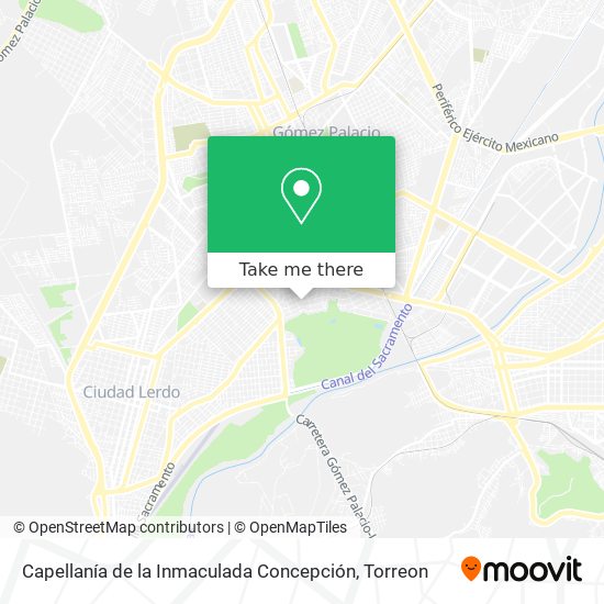 Mapa de Capellanía de la Inmaculada Concepción