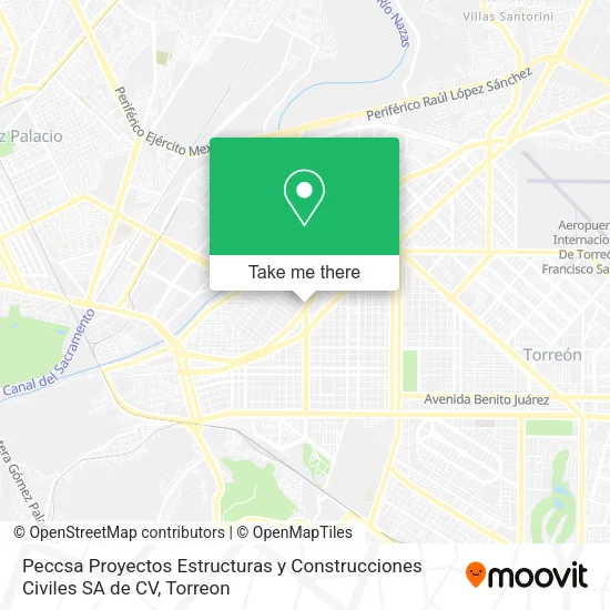 Peccsa Proyectos Estructuras y Construcciones Civiles SA de CV map