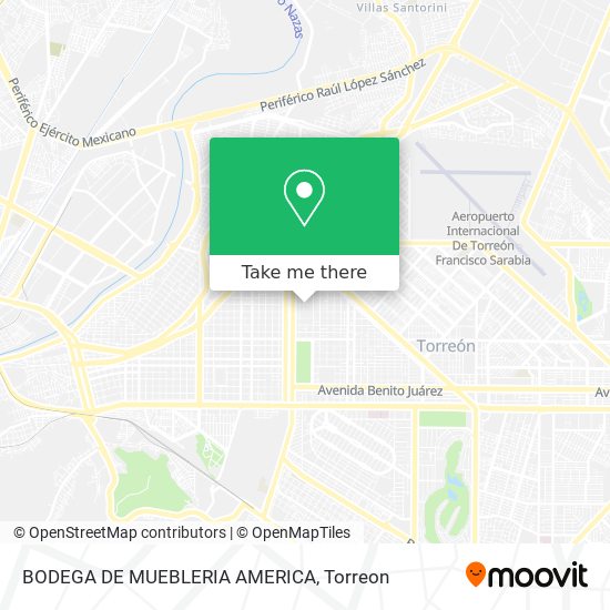 Mapa de BODEGA DE MUEBLERIA AMERICA