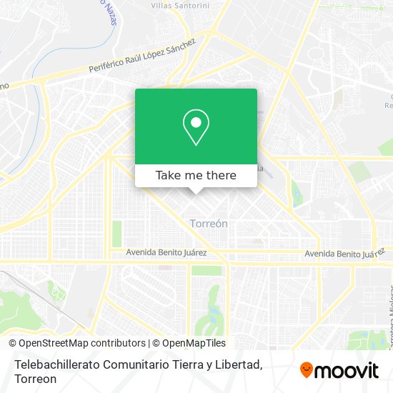 Mapa de Telebachillerato Comunitario Tierra y Libertad