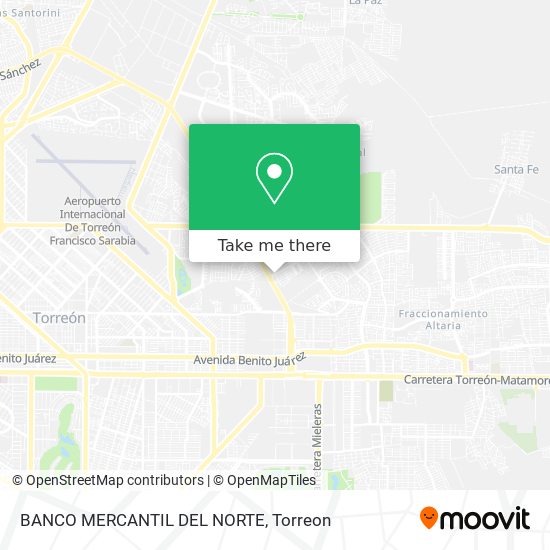 Mapa de BANCO MERCANTIL DEL NORTE