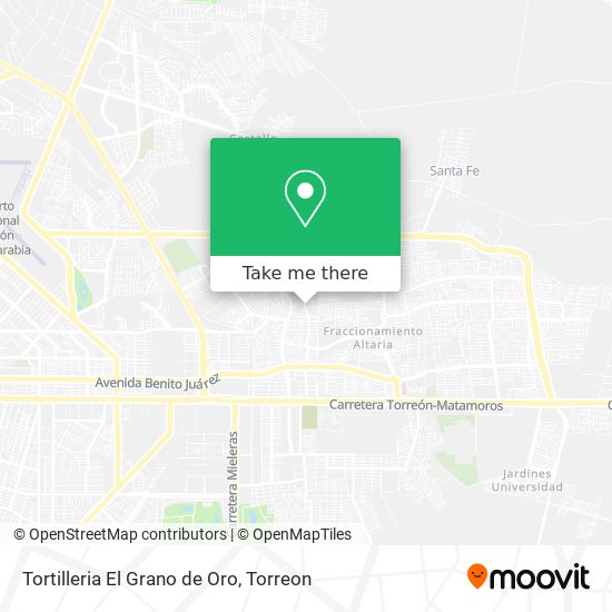 Tortilleria El Grano de Oro map