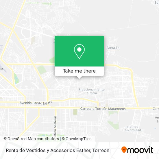 Renta de Vestidos y Accesorios Esther map