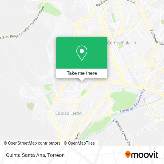 Quinta Santa Ana map