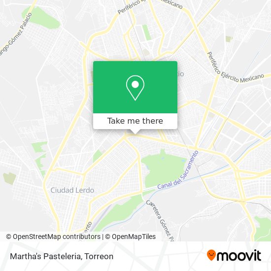 Mapa de Martha's Pasteleria