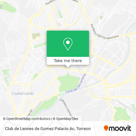 How to get to Club de Leones de Gomez Palacio Ac in Torreón by Bus?