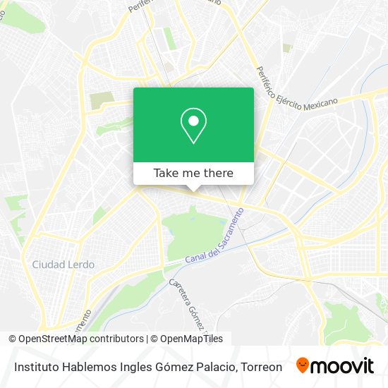 Instituto Hablemos Ingles Gómez Palacio map
