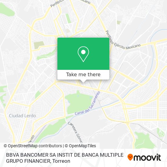 BBVA BANCOMER SA INSTIT DE BANCA MULTIPLE GRUPO FINANCIER map